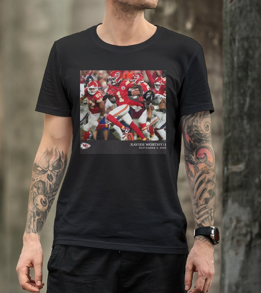 Xavier Worthy Kansas City Chiefs NFL Week 1 September 5 T-Shirt