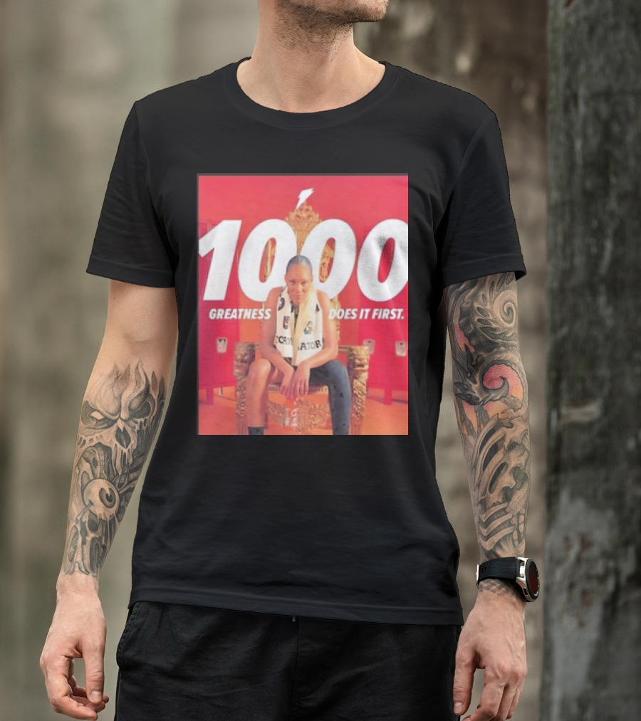 1000 Greatness Does It First A’ja Wilson Iconic Chair Sports Empowerment T-Shirt
