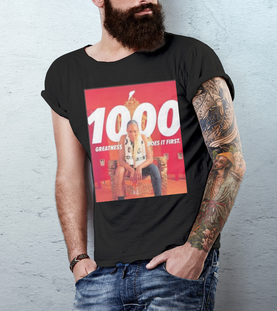 1000 Greatness Does It First A’ja Wilson Iconic Chair Sports Empowerment T-Shirt