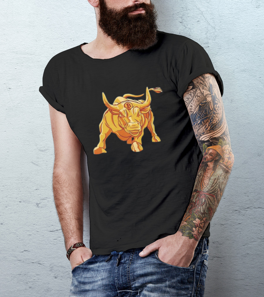Bitcoin Crypto Bull Golden Btc T-Shirt