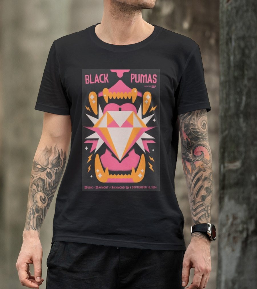 Black Pumas With The Dip Music At Maymont Richmond VA September 16 T-Shirt