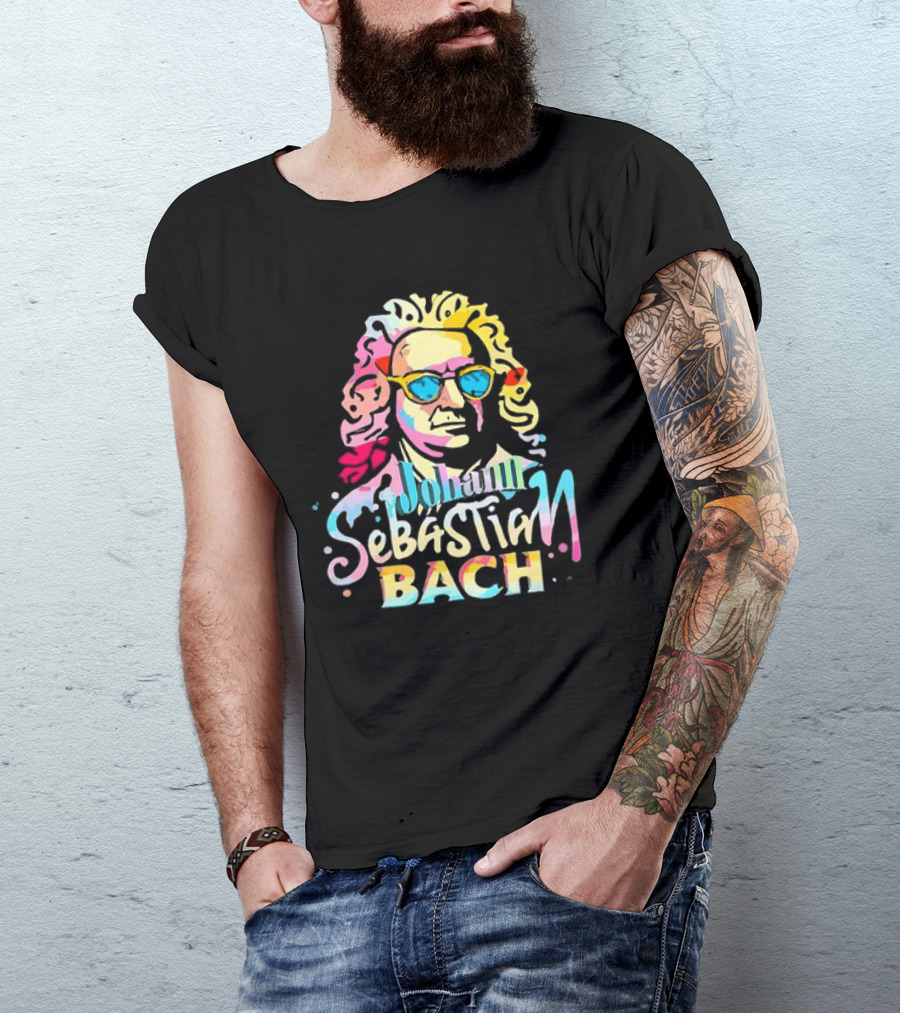 Johann Sebastian Bach Colorful Sunglasses T-Shirt