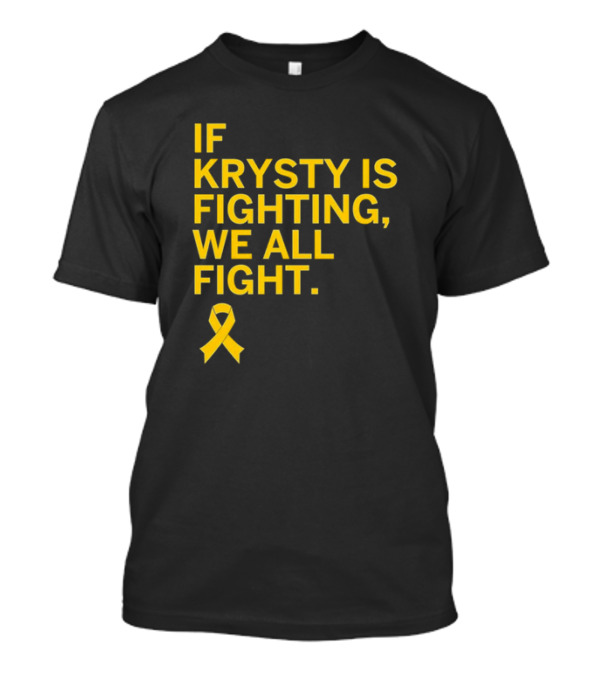 Kate Martin Caitlin Clark Megan If Krysty Is Fighting We All Fight Yellow Ribbon Support T-Shirt