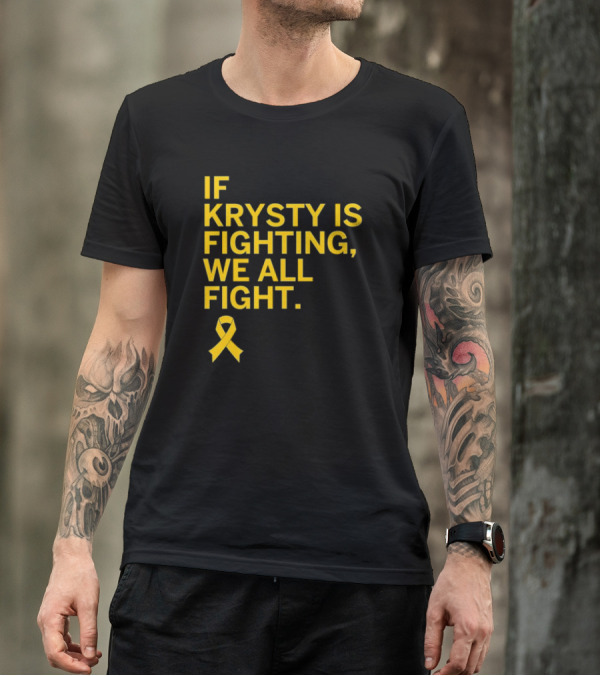 Kate Martin Caitlin Clark Megan If Krysty Is Fighting We All Fight Yellow Ribbon Support T-Shirt