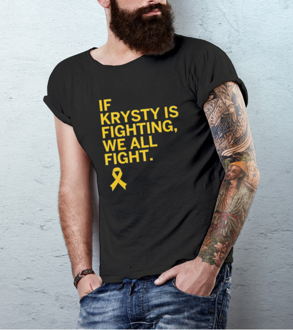 Kate Martin Caitlin Clark Megan If Krysty Is Fighting We All Fight Yellow Ribbon Support T-Shirt