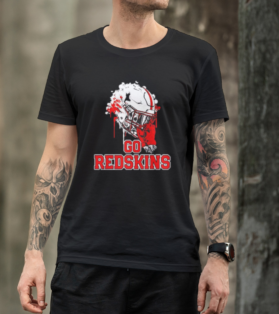 Go Redskins Helmet Burst T-Shirt