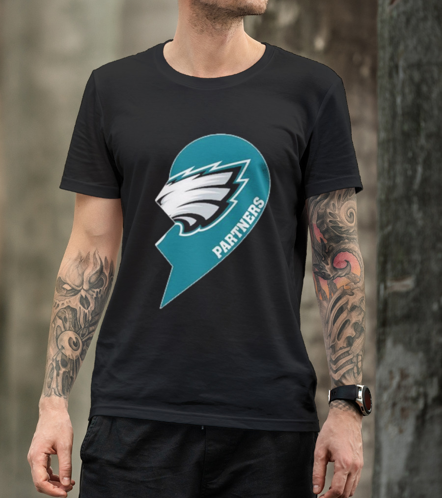 Philadelphia Eagles Partners Logo Half Heart T-Shirt
