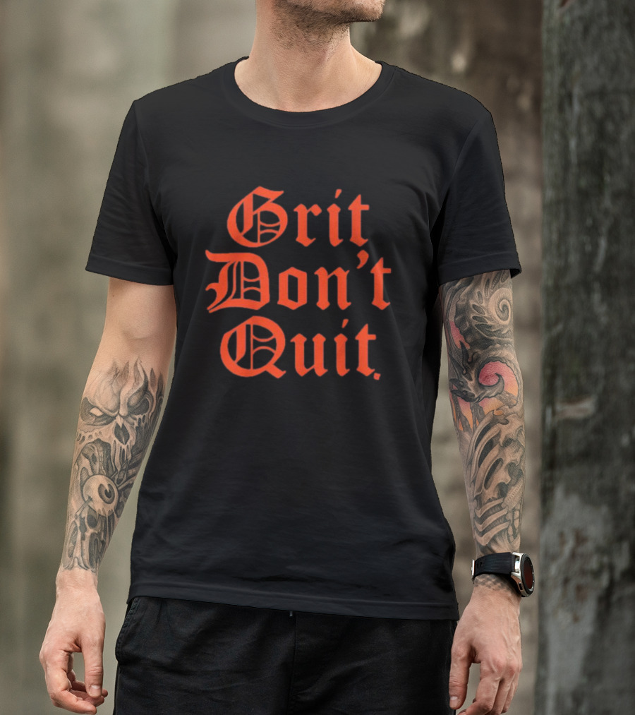 Detroit Grit Don't Quit Baseball T-Shirt