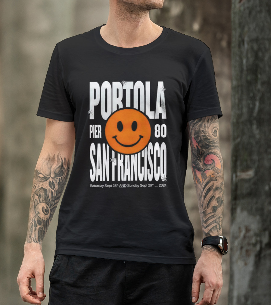Portola Smiley San Francisco Pier 80 September 28-29 T-Shirt