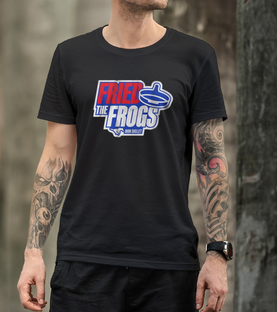 SMU Mustangs Fried The Frogs Iron Skillet T-Shirt
