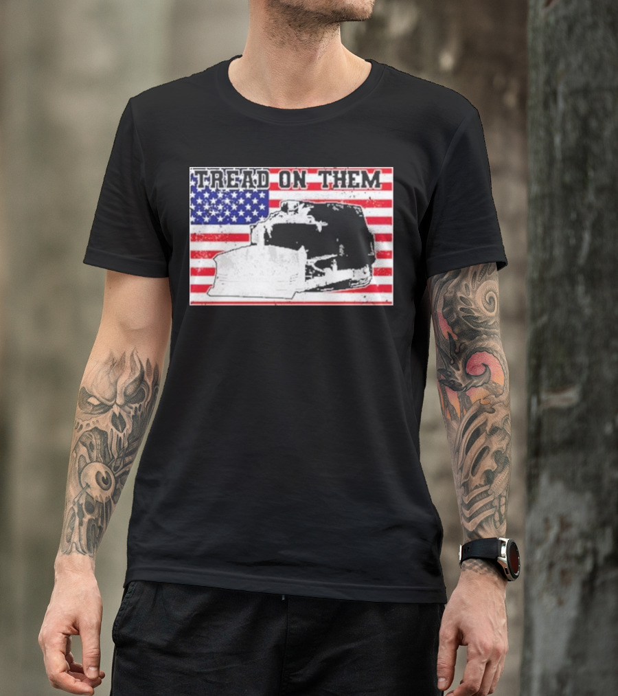 Tread On Them American Flag Killdozer T-Shirt