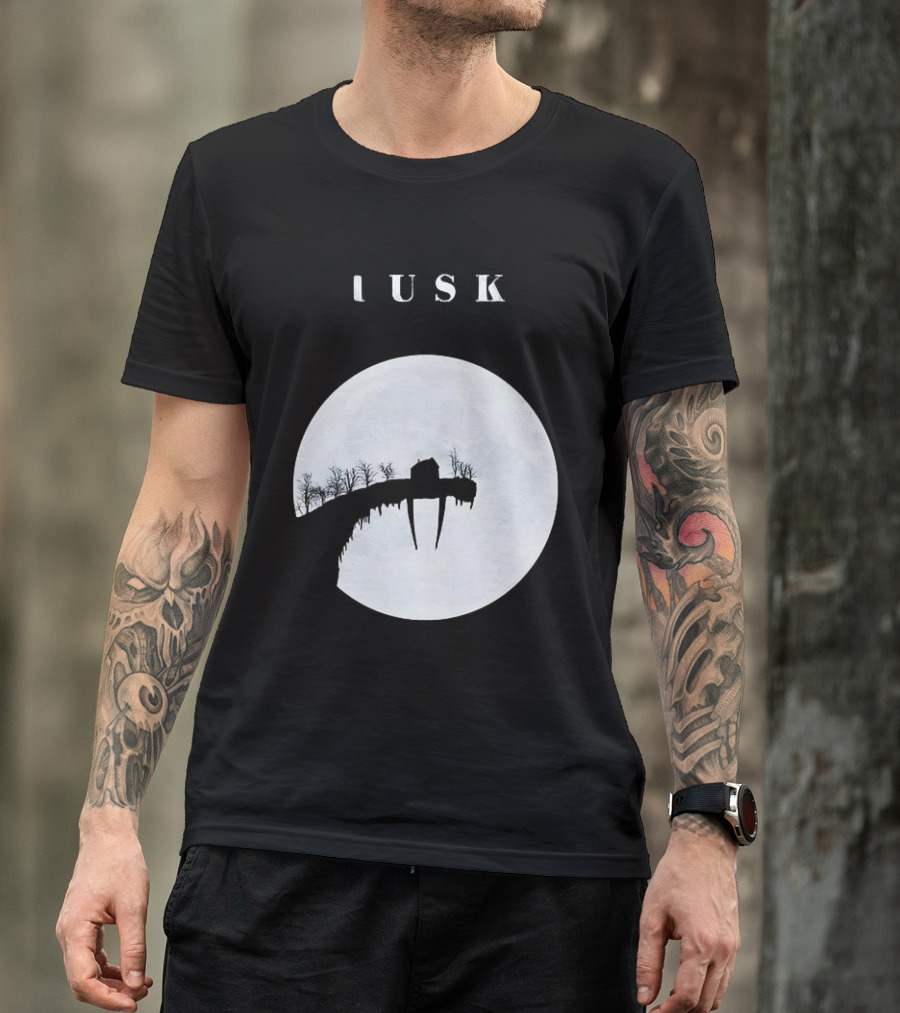 Tusk Moonlit Landscape With House And Trees T-Shirt