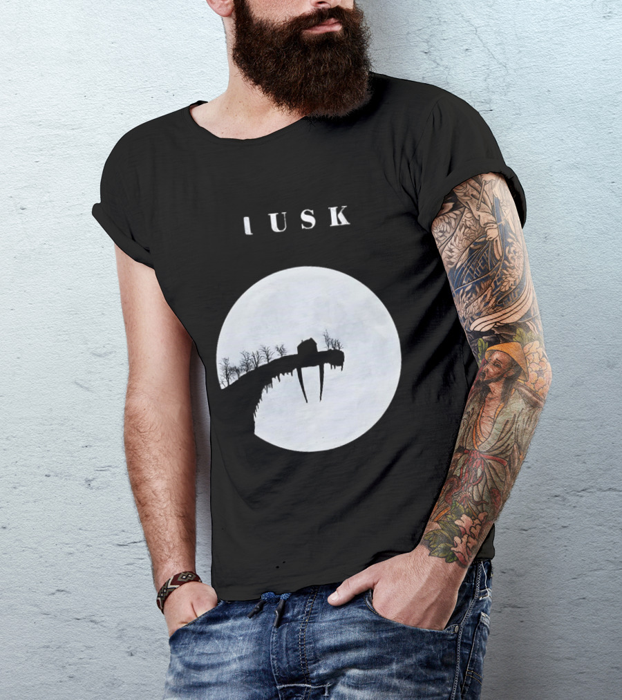 Tusk Moonlit Landscape With House And Trees T-Shirt