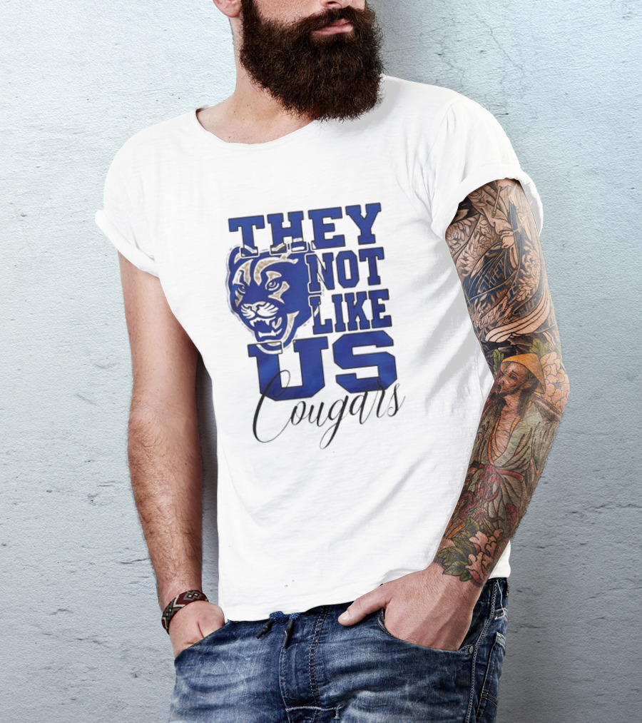 BYU Cougars They Not Like Us Cougars Football Team T-Shirt