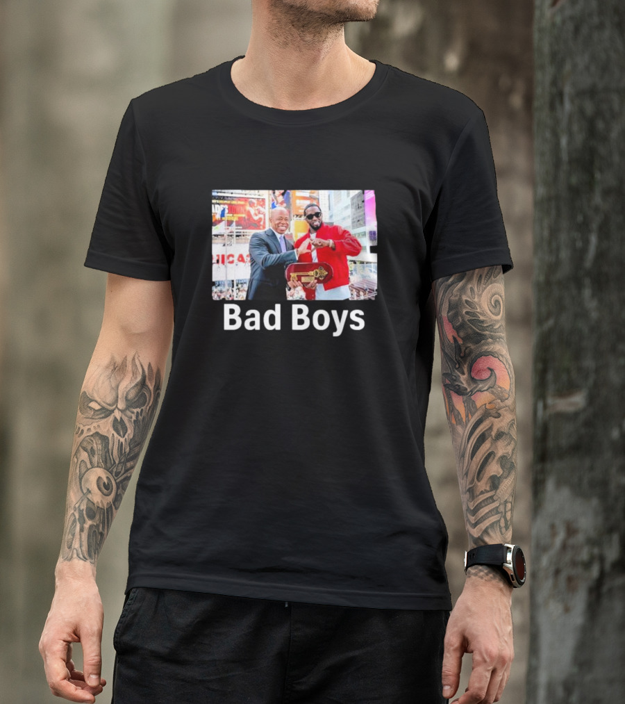 P Diddy Eric Adams Bad Boys Key To The City T-Shirt