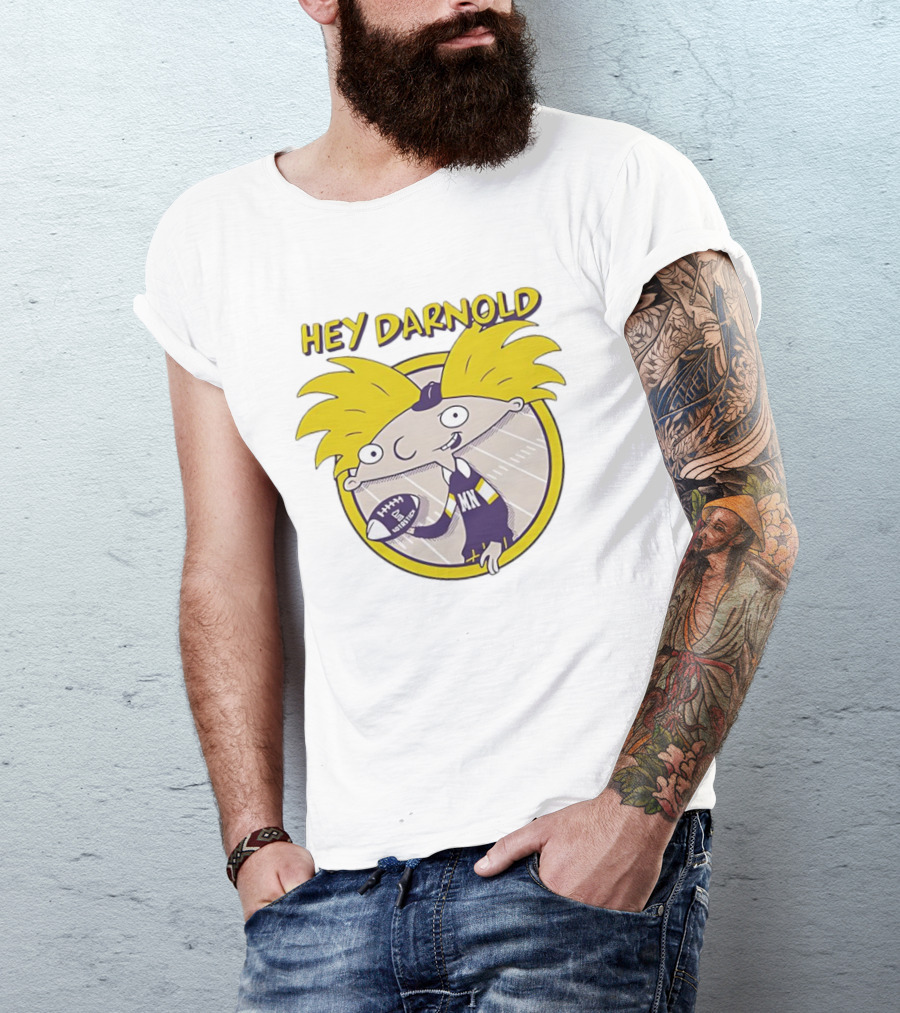 Hey Darnold Minnesota Football Cartoon Character MN Football T-Shirt