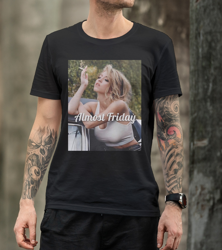 Almost Friday Sydney Sweeney Smoke Car T-Shirt