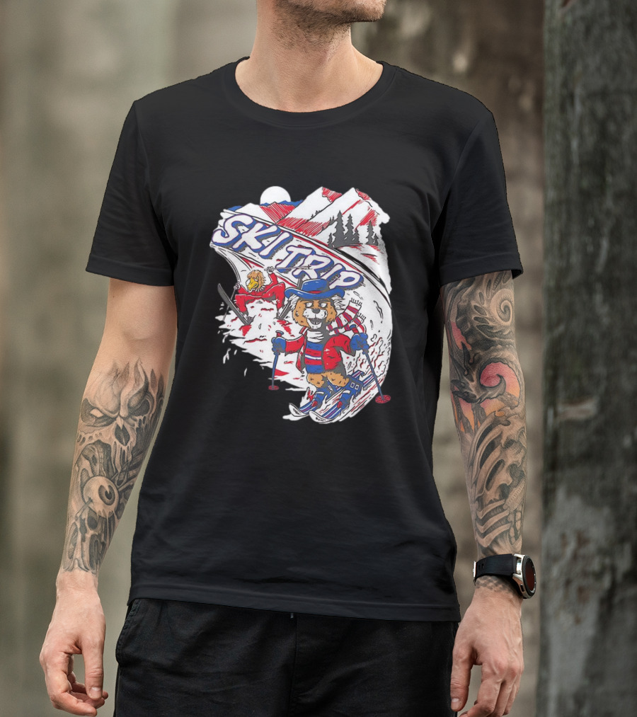 Arizona Cardinals Week 5 Win Ski Trip Adventure With Snowy Mountains And Playful Characters T-Shirt