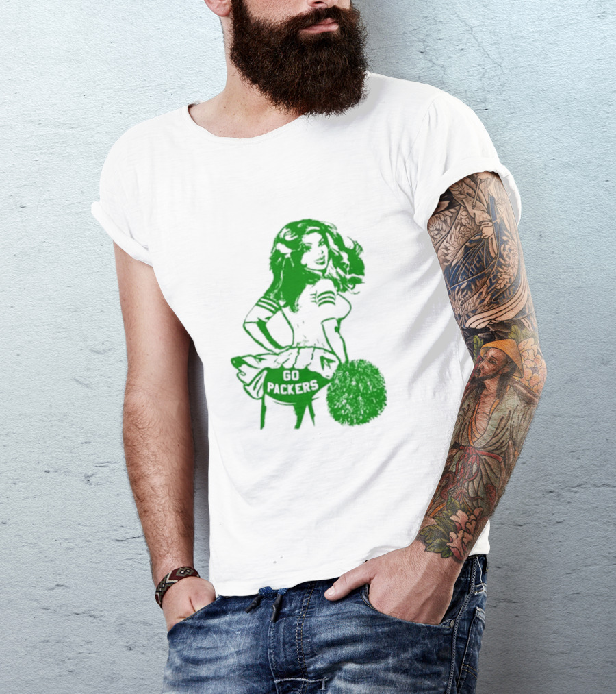 Green Bay Packers Cheerleader Go Packers Enthusiast T-Shirt