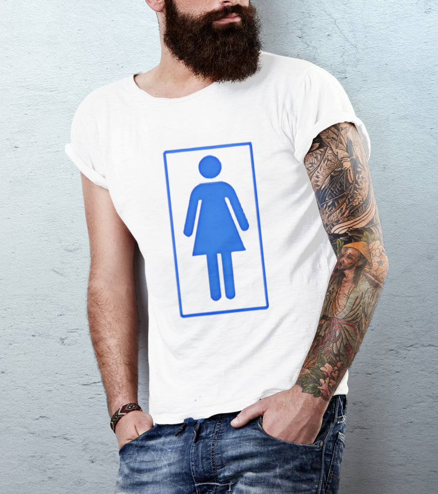 Na Kel Smith Mid90s Women Toilet Symbol Blue Sign T-Shirt