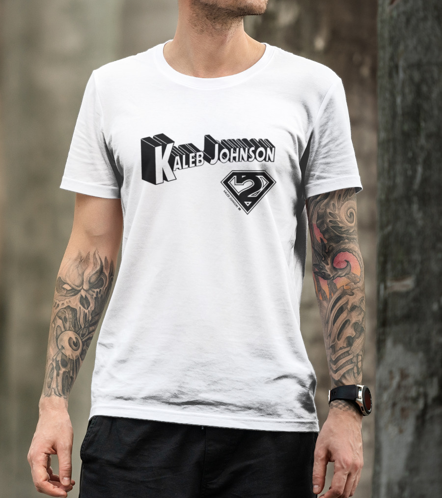 Kaleb Johnson Superhero Logo 2 Typography T-Shirt