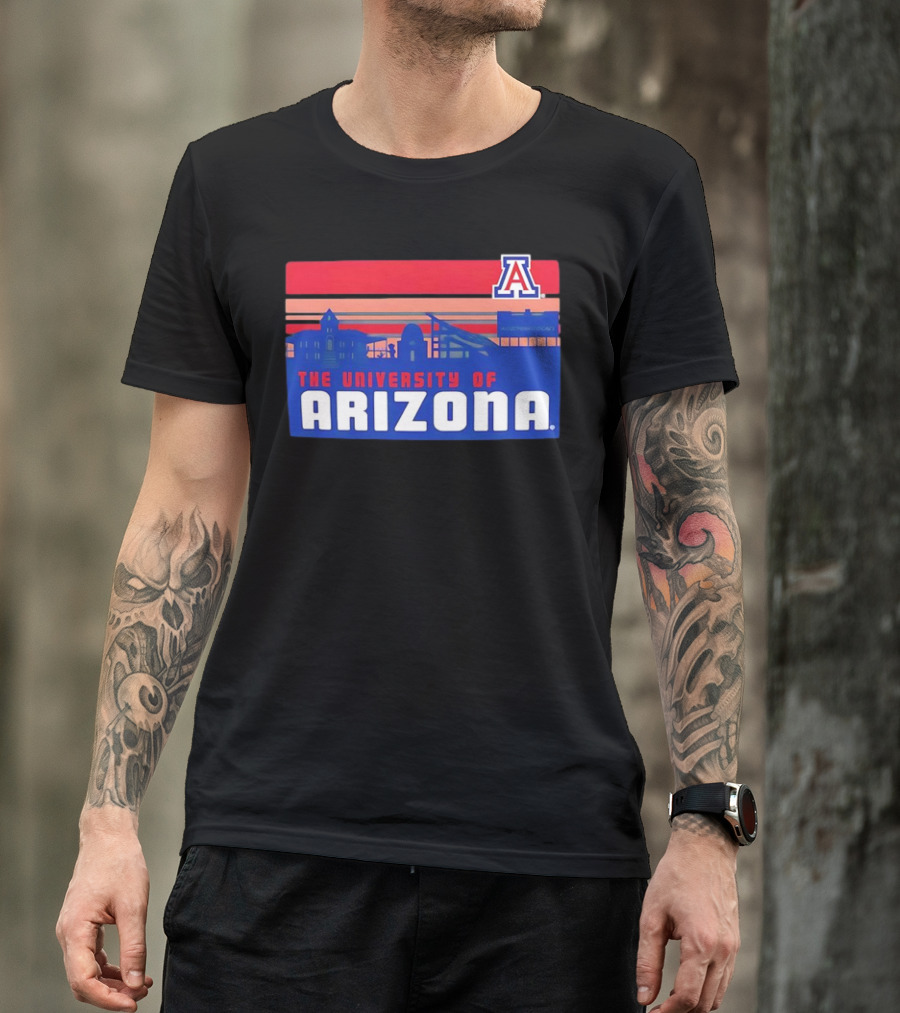 Arizona Wildcats University Of Arizona Skyline Retro T-Shirt