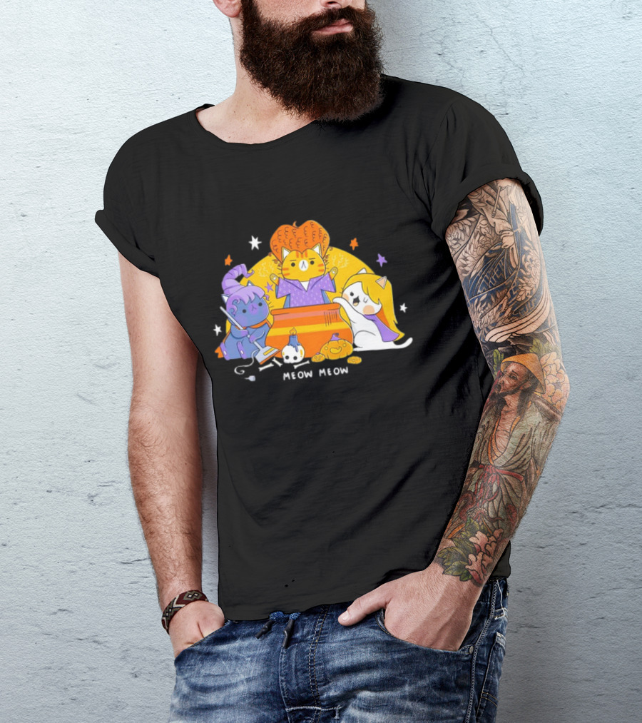 Meow Meow Hocus Pocus The Sanderson Cat Sisters T-Shirt