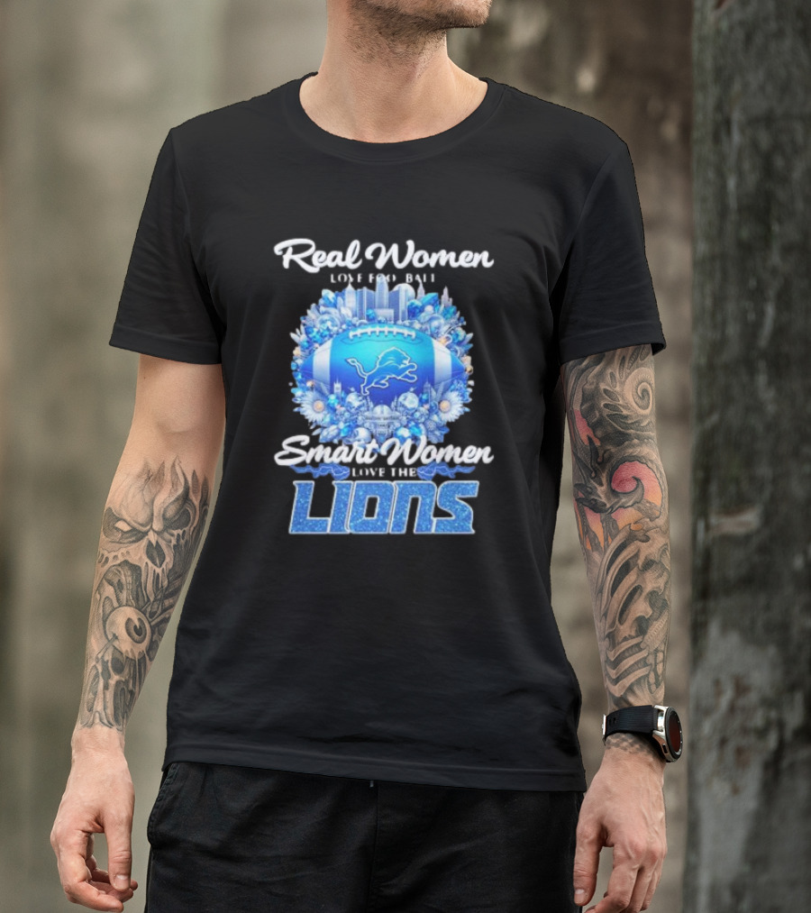 Real Women Love Football Smart Women Love The Detroit Lions Vintage Diamonds Magic T-Shirt
