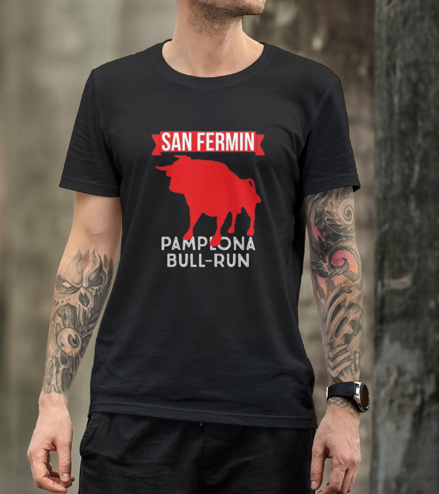 San Fermin Pamplona Bull Run Spain Festival Red Bull T-Shirt