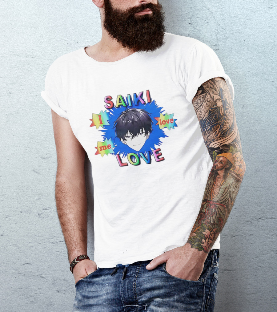 Saiki I Love Me Love Colorful Anime T-Shirt