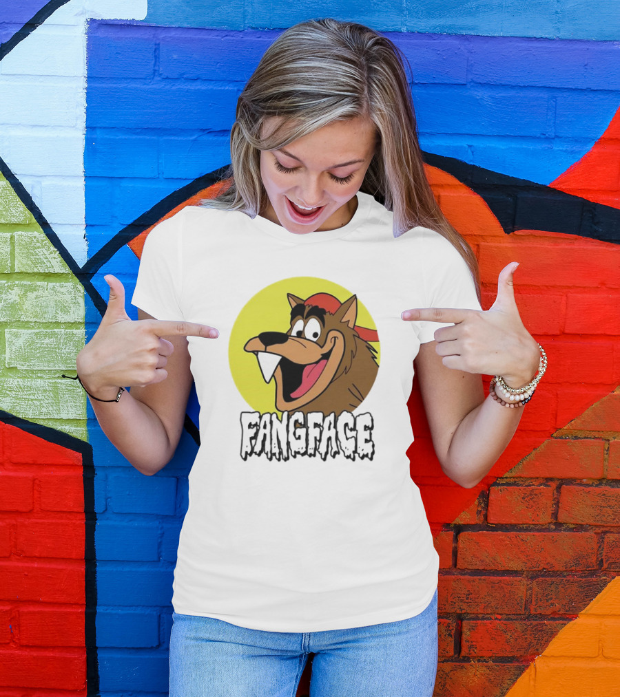 Fangface Cartoon Logo Meme T-Shirt