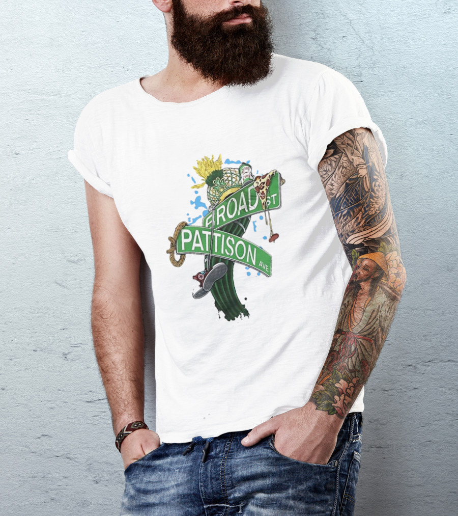 Broad Street Pattison Avenue Philly Icons Pizza Snake Hat Boot T-Shirt