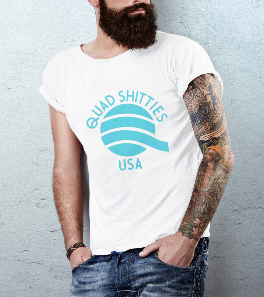Quad Shitties USA Wavy T-Shirt