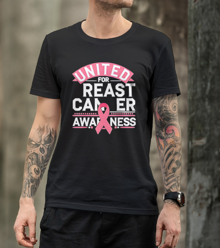 United For Breast Cancer Awareness Pink T-Shirt