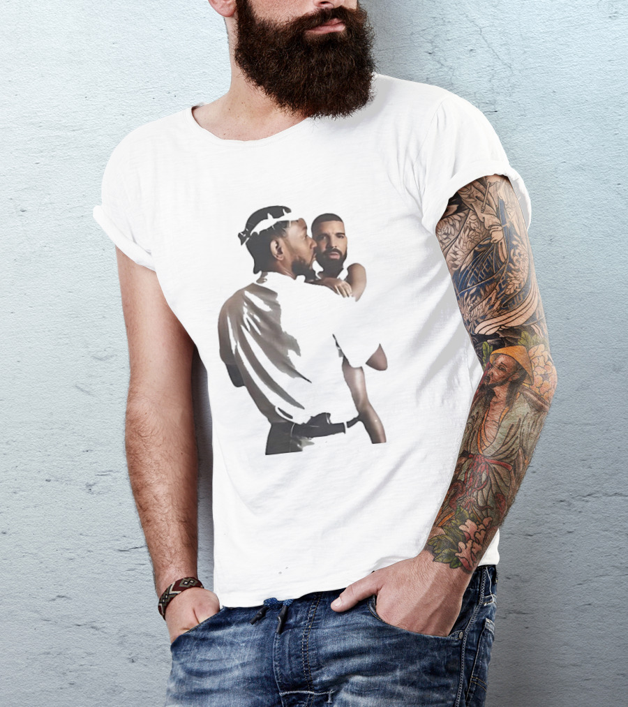 Kendrick Lamar Carrying Drake Rapper Stars Funny Image T-Shirt