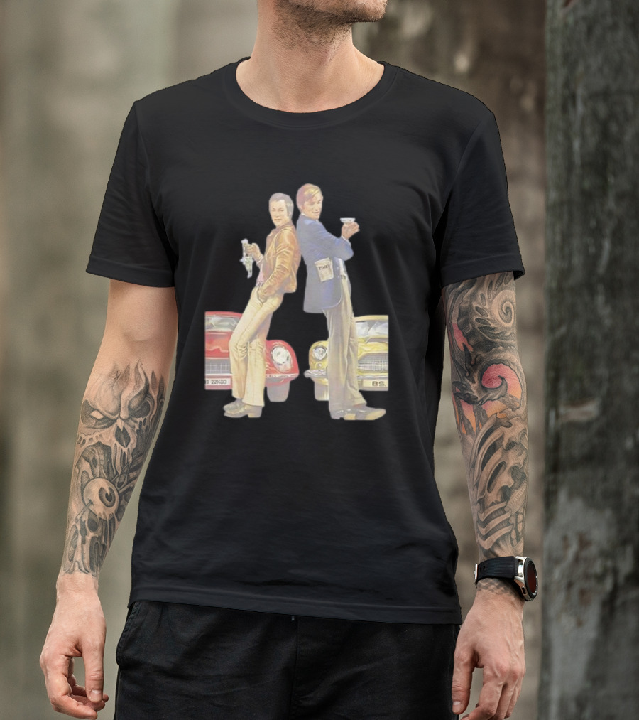 Retro The Persuaders Vintage TV Series Classic Cool Style With Cars T-Shirt