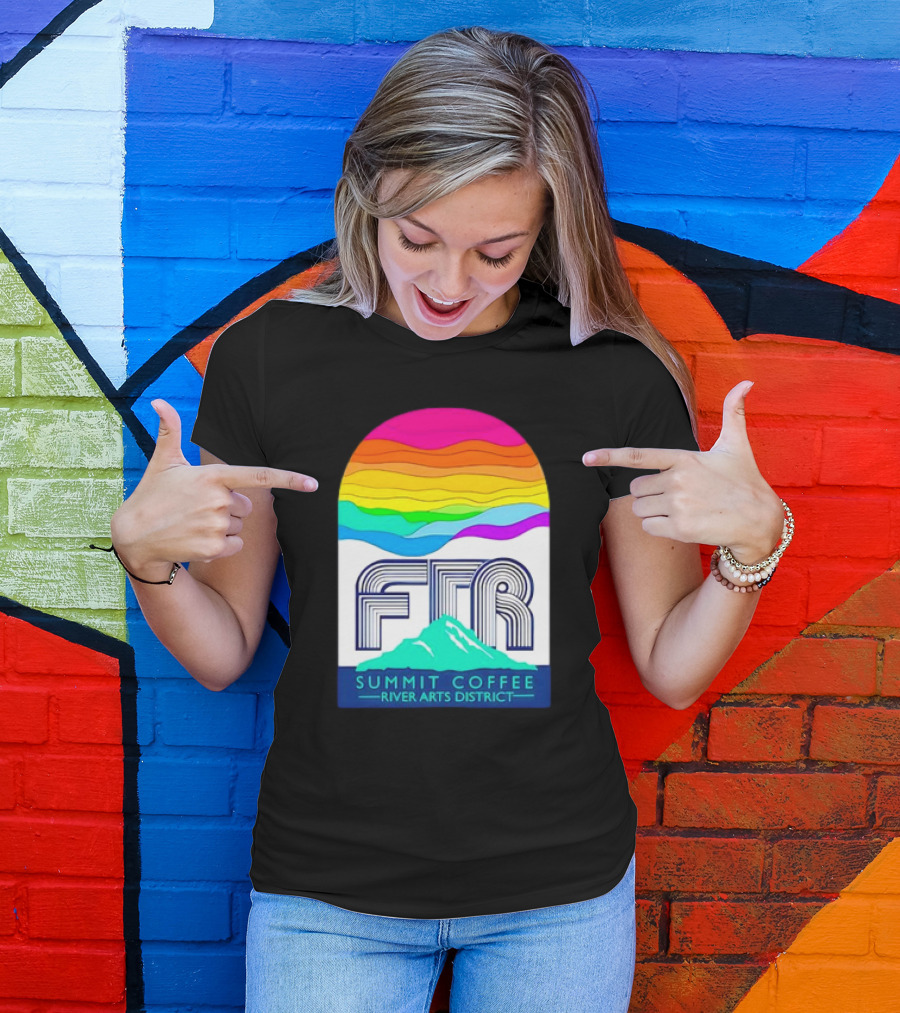 Summit Coffee River Arts District FTR Rainbow Arch Mountain Available Until October 31st, T-Shirt