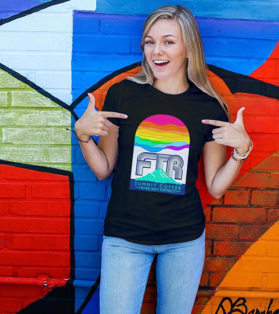 Summit Coffee River Arts District FTR Rainbow Arch Mountain Available Until October 31st, T-Shirt