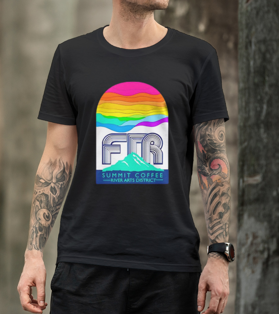 Summit Coffee River Arts District FTR Rainbow Arch Mountain Available Until October 31st, T-Shirt