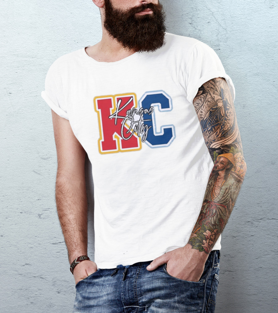 Kansas City Chiefs Royals Red Blue KC Kansas City T-Shirt