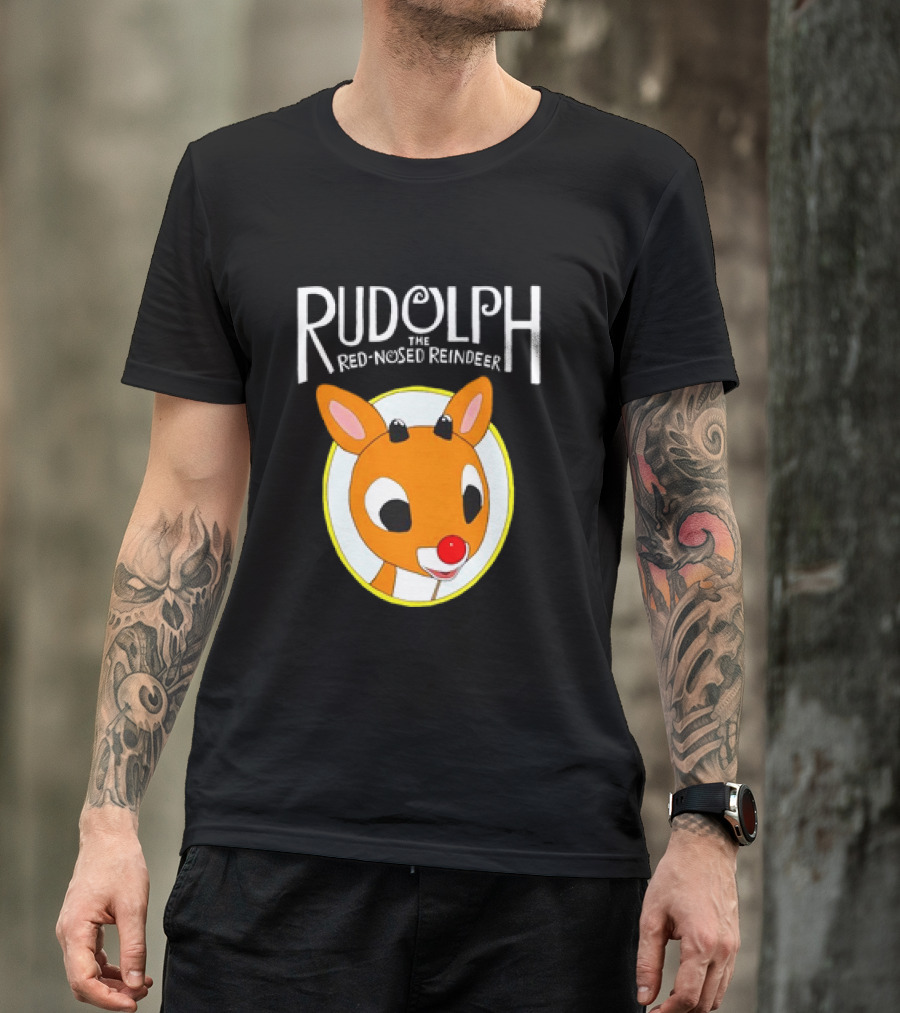 Rudolph The Red-Nosed Reindeer Cute Christmas Character T-Shirt