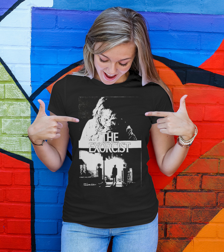 The San Antonio Sharpist And The Exorcist Crossover Graphic In T-Shirt