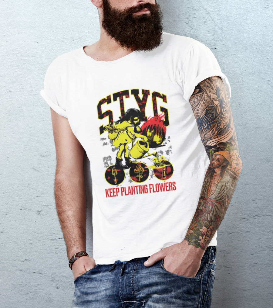 STYG Keep Planting Flowers Watering Can Explosion T-Shirt