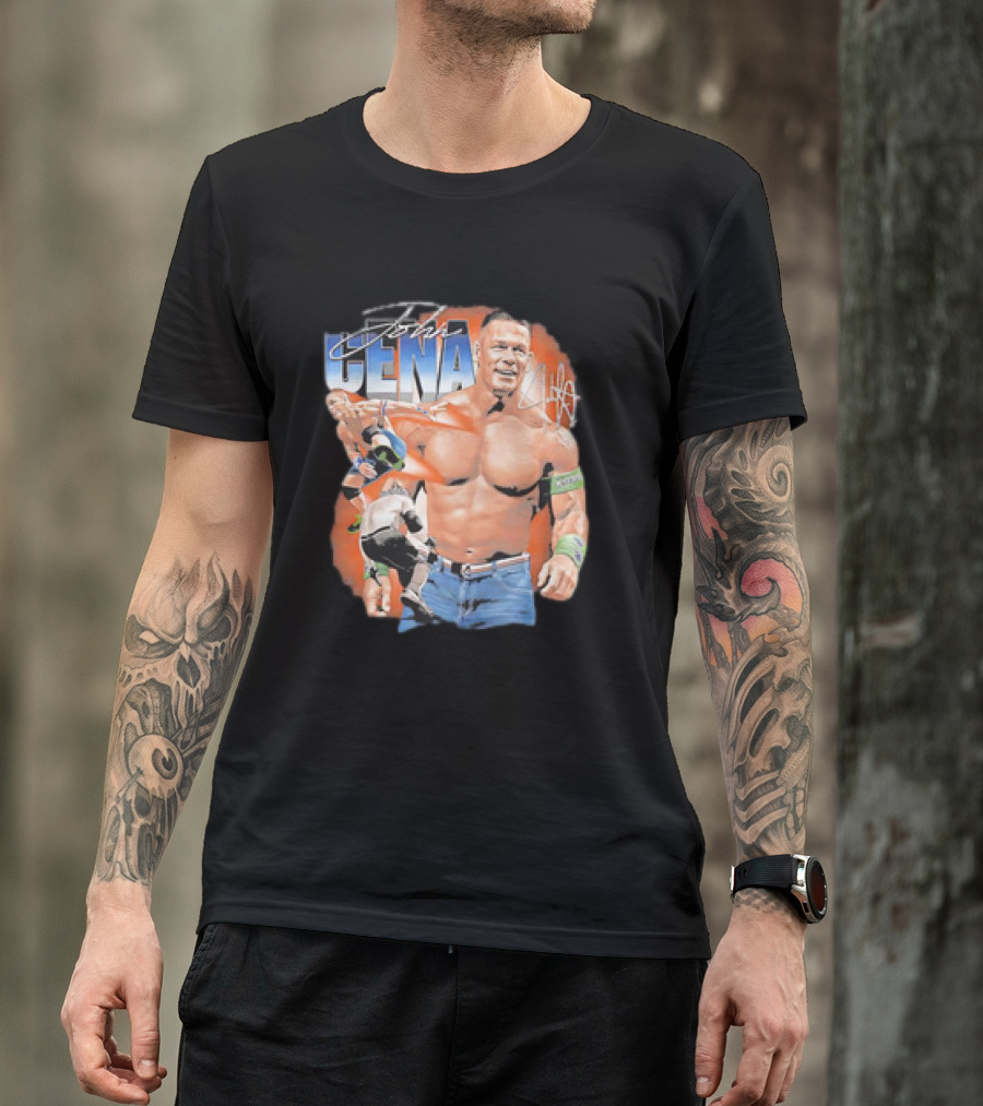John Cena WWE Vintage Wrestler Action T-Shirt