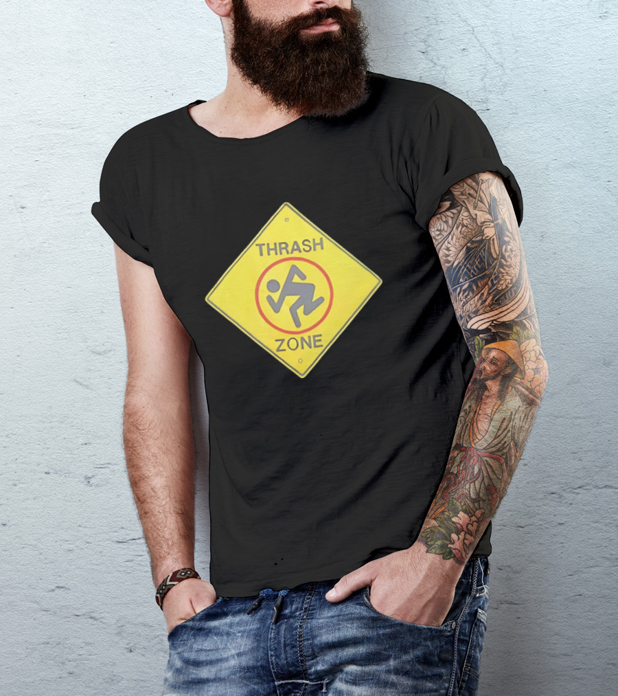 DRI Thrash Zone Symbol On Yellow Traffic Sign T-Shirt