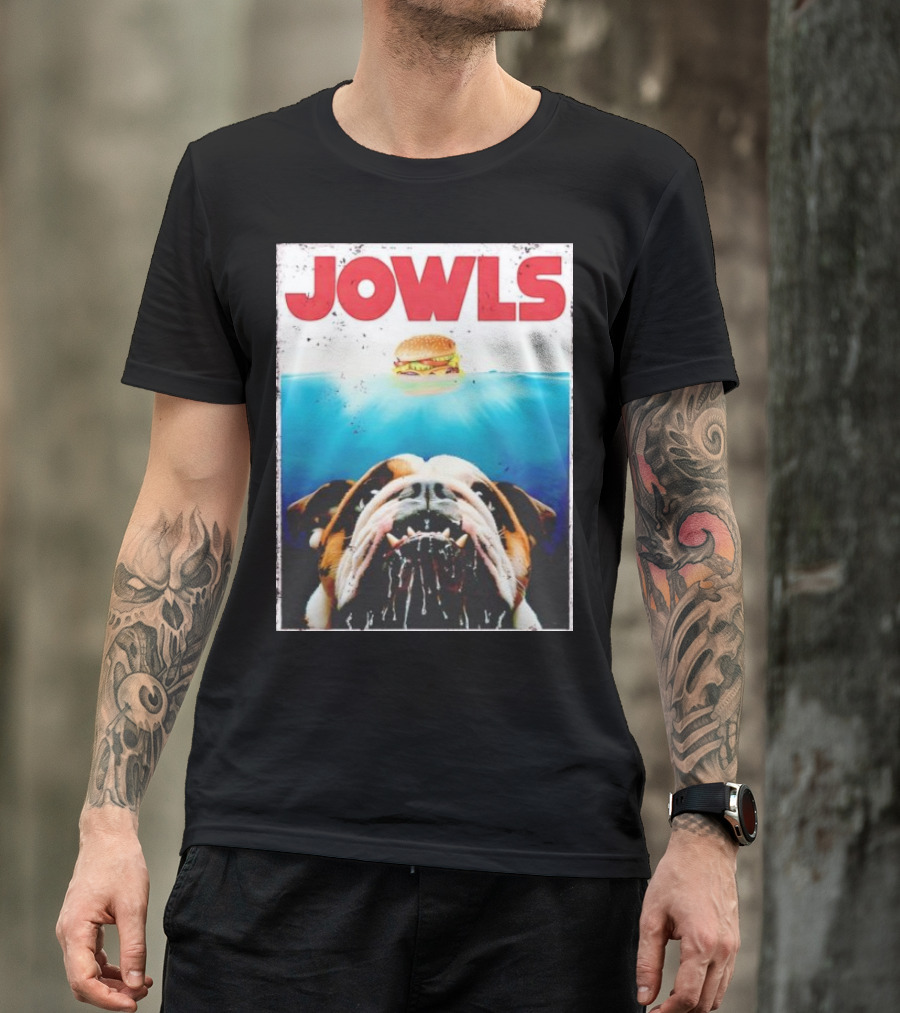 Jowls English Bulldog Burger Bully Dog Mom Dad T-Shirt