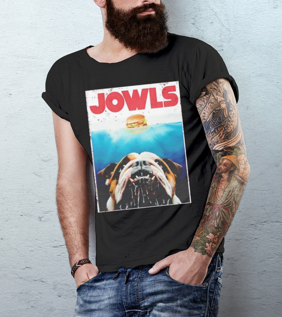 Jowls English Bulldog Burger Bully Dog Mom Dad T-Shirt