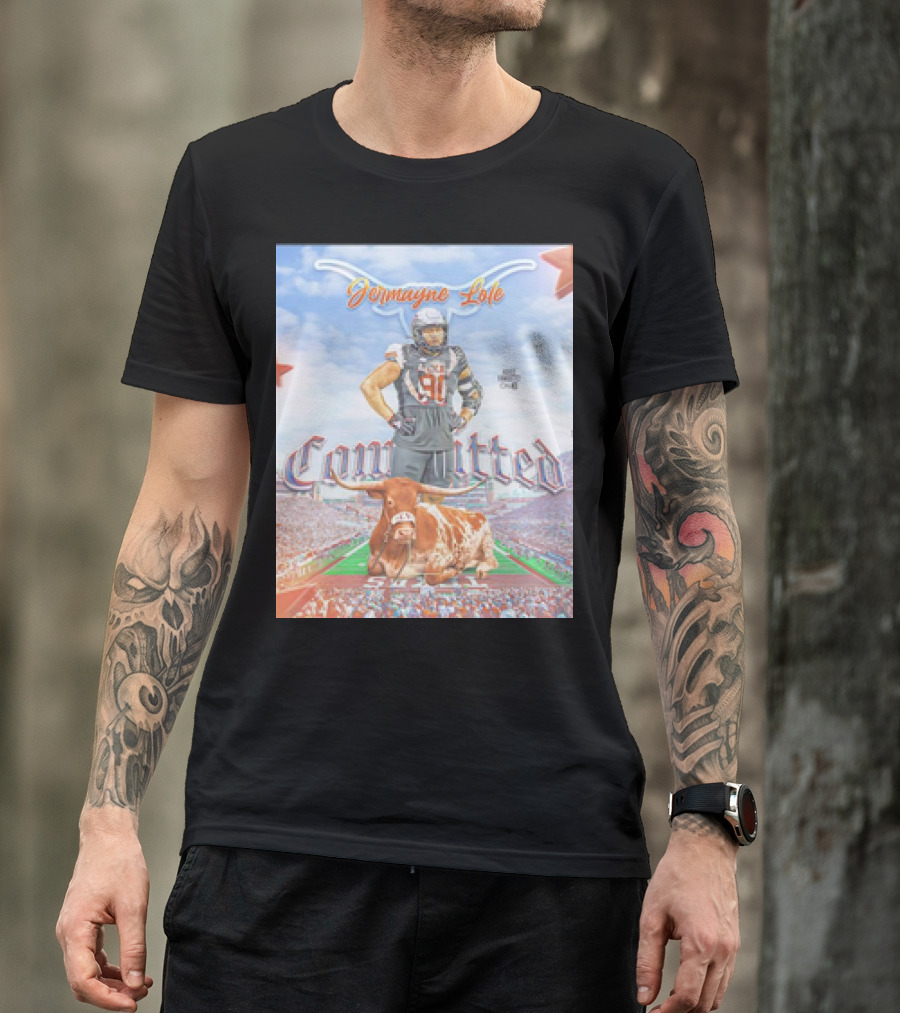 Jermayne Lole Committed Texas Longhorns Football Player Stadium And Mascot T-Shirt