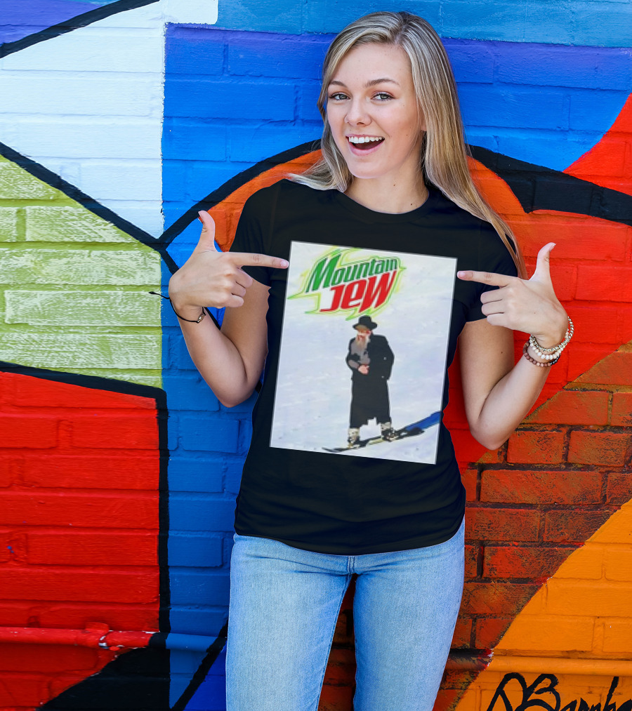 Mountain Jew Skiing Parody On Iconic Soda T-Shirt