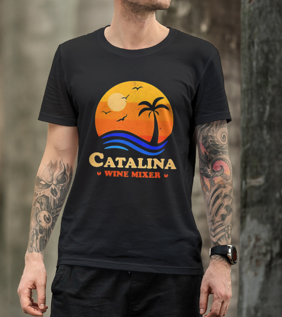 Step Brothers Catalina Wine Mixer Vintage Sunset Palm Island T-Shirt
